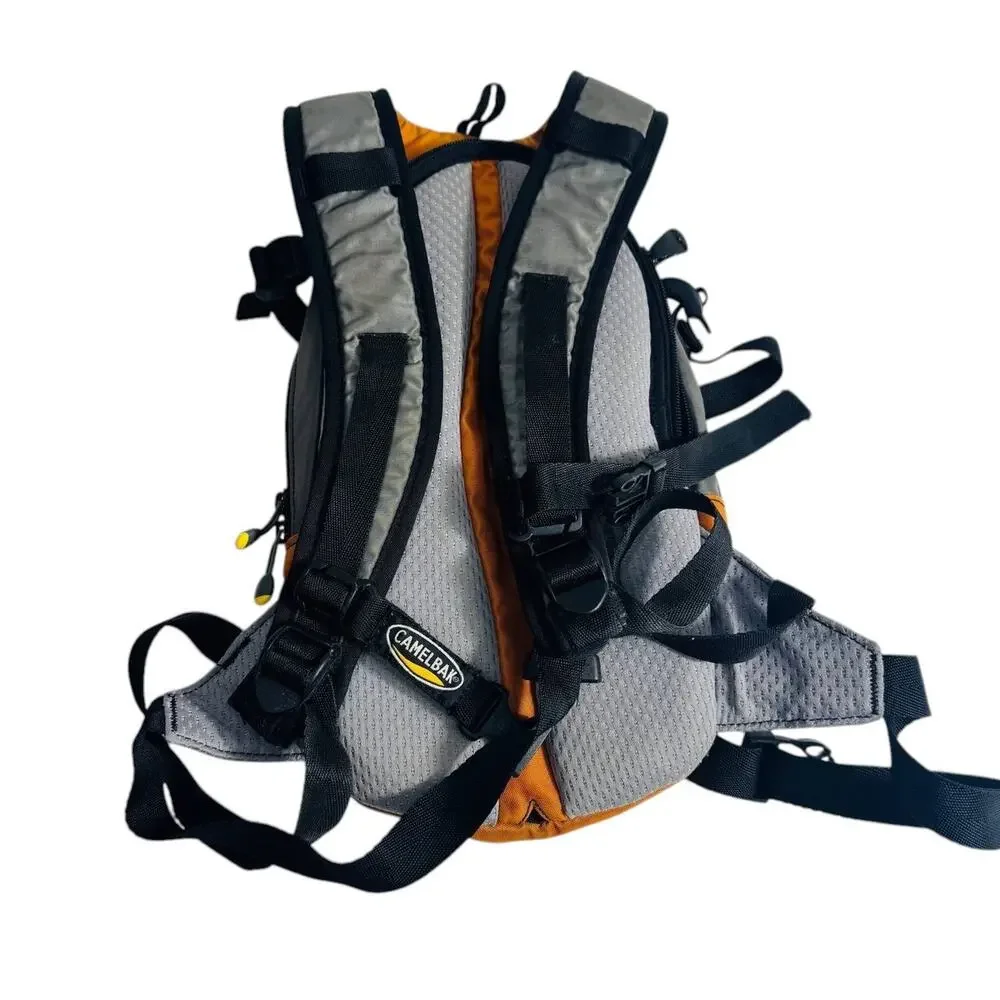 Camelbak Mini Mule Hydration Backpack Orange Gray Hiking Cycling Pack